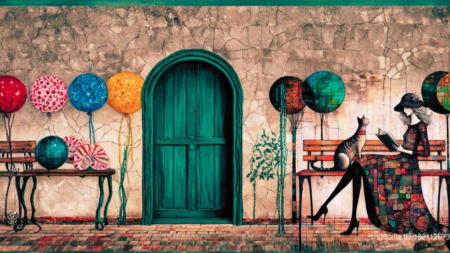 Kitap, karikatür, kitap okuyan kadın