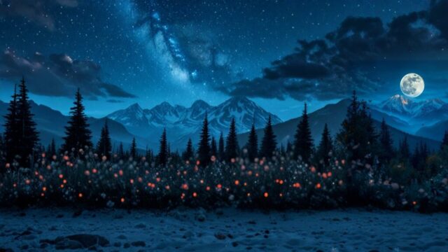 gece güneşi,ay ışığı,darlar,gökyüzü,yıldızlar