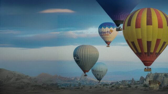 Uçan Balon, Kapadokya, Peri Bacaları